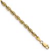 Image 2 : 14k Yellow Gold 3.75 mm Diamond Cut Silky Rope Chain - 8 in.