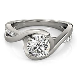 0.65 ctw Certified VS/SI Diamond Solitaire Ring 14k White Gold