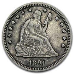 1891-S Liberty Seated Quarter XF