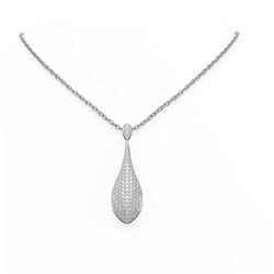 3.42 ctw Diamond Necklace 18K White Gold