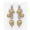Image 1 : 2.43 ctw Diamond & Pearl Earrings 18K Rose Gold
