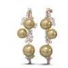 Image 2 : 2.43 ctw Diamond & Pearl Earrings 18K Rose Gold