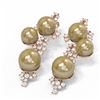 Image 3 : 2.43 ctw Diamond & Pearl Earrings 18K Rose Gold