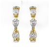 Image 2 : 4.2 ctw Mix Cut Diamonds Designer Earrings 18K Yellow Gold