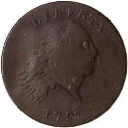 1793 Flowing Hair 1C. Chain AMERICA PCGS F12