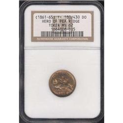 1861-65. Hero of Pea Ridge Token F-180/430 DO NGC MS62