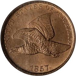 1857 Flying Eagle 1C NGC MS65