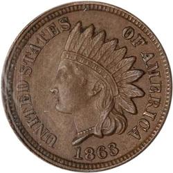 1863 Indian Head 1C NGC Mint Error MS62