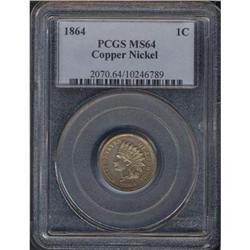 1864 Indian Head 1C. Copper-Nickel PCGS MS64
