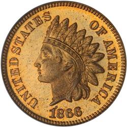 1866 Indian Head 1C PCGS PF65RD CAM