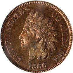 1866 Indian Head 1C PCGS PF65 RB