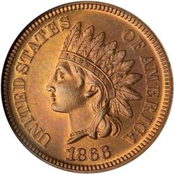 1866 Indian Head 1C ANACS PF64 R