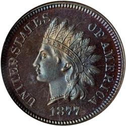 1877 Indian Head 1C NGC PF66 RB