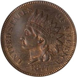 1877 Indian Head 1C PCGS PF64 RB
