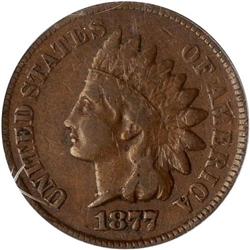 1877 Indian Head 1C PCGS F15 BR