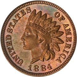 1884 Indian Head 1C NGC PF66 R