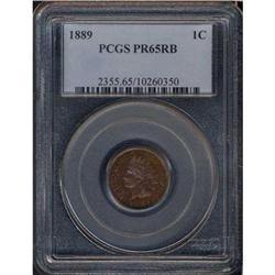 1889 Indian Head 1C PCGS PF65 RB