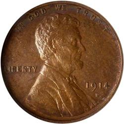 1914-D Lincoln 1C ANACS AU50 BR