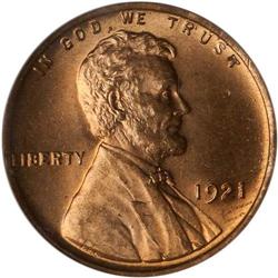 1921 Lincoln 1C PCGS MS65 R
