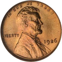 1926 Lincoln 1C PCGS MS66 R