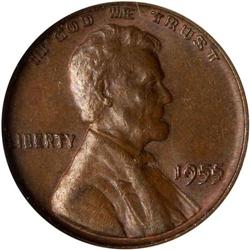 1955 Lincoln 1C. Dbld Die Obv NGC MS62 BR