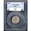 Image 3 : 1867 Shield 5C. Rays PCGS MS64