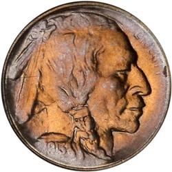 1913-S Buffalo 5C. Type 1 NGC MS67
