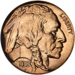 1936 Buffalo 5C. Type 1 PCGS Proof 68