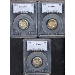 Lot of Three Buffalo Nickels