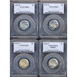 Lot of Four Buffalo Nickels