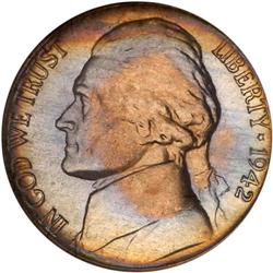 1942 Jefferson 5C. Type 1 NGC MS66 5FS