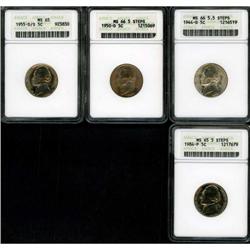 Lot of Four Jefferson Nickels