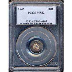 1845 Liberty Seated H10C PCGS MS62
