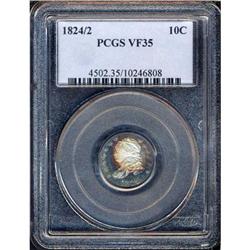 1824/2 Bust 10C PCGS VF35