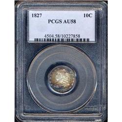 1827 Bust 10C PCGS AU58