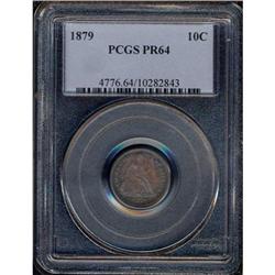 1879 Liberty Seated 10C PCGS Proof 64