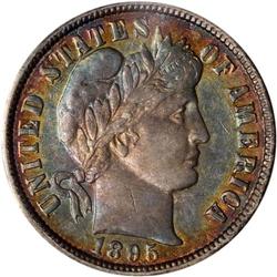 1895-O Barber 10C PCGS AU55