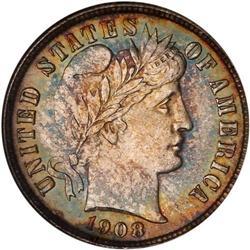 1908-O Barber 10C NGC MS66*