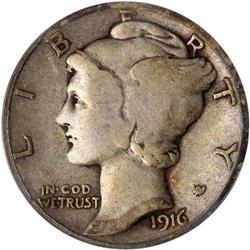 1916-D Mercury 10C PCGS G06
