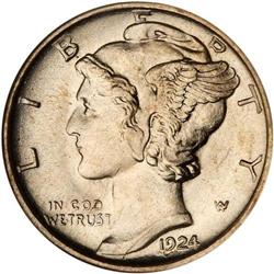 1924-D Mercury 10C NGC MS67