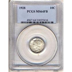 1928 Mercury Dime. PCGS MS64