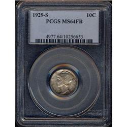 1929-S Mercury 10C PCGS MS64 FB