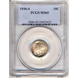 1930-S Mercury Dime. PCGS MS65
