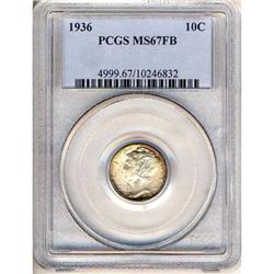 1936 Mercury Dime. PCGS MS67
