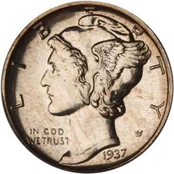 1937 Mercury 10C PCGS Proof 66