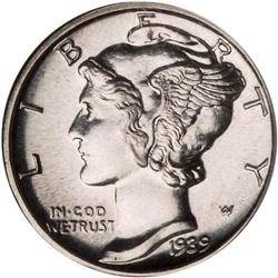 1939 Mercury 10C NGC Proof 67