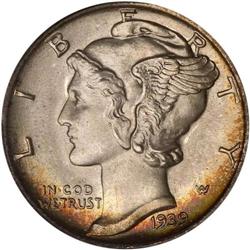 1939-S Mercury 10C PCGS MS67