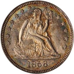 1856 Liberty Seated 25C PCGS MS65