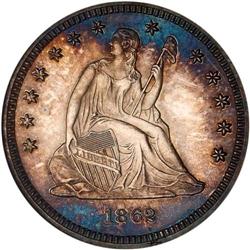 1862 Liberty Seated 25C NGC Proof 65
