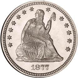 1877 Liberty Seated 25C NGC MS68
